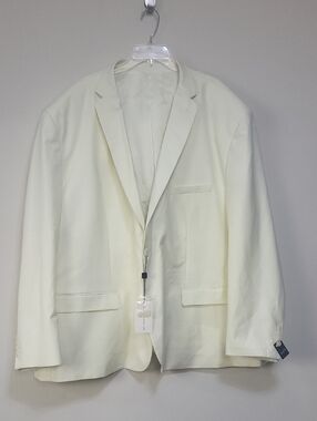 ALAIN DUPETIT Off-White 2-Button Tetron Rayon Resort Event Blazer